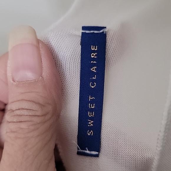 Sweet Claire, Size L, NEW with Tags White Tank Top "Pinch Me" - Picture 7 of 11